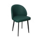 Contemporary Style Dining Chair Armless Kitchen Side Chair with Metal Legs Peacock Green 1 Piece Clearhalo ' kitchen&dining_furn' 'Dining Chairs' 'Dining Tables & Seating' 'dining_chair' 'furn' 'furn_dining_chair' 'Furniture' 'furniture_dining_chair' 'Kitchen & Dining Furniture' 'kitchen' 4271788