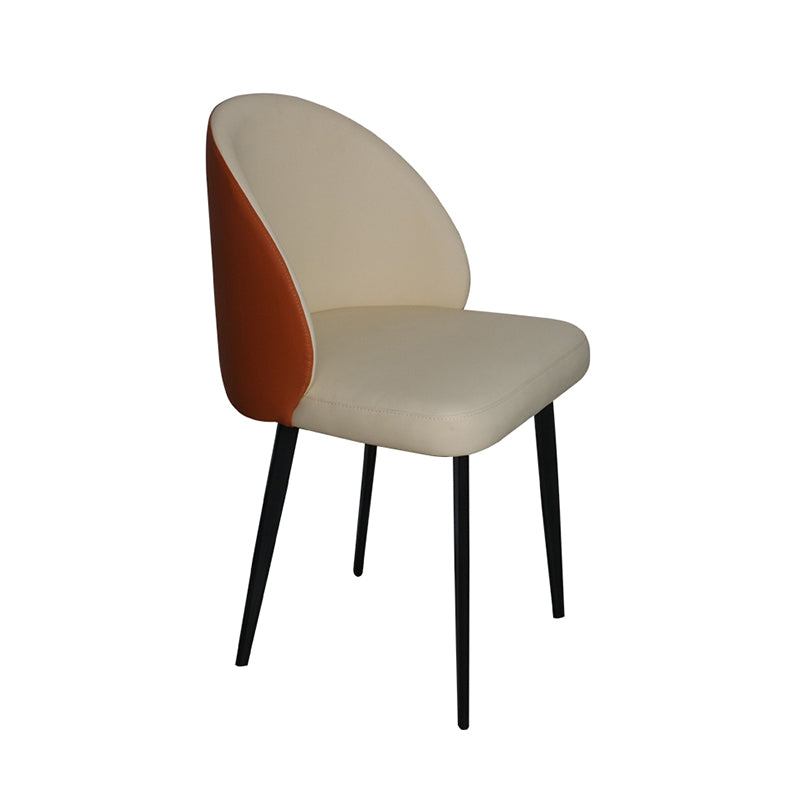 Contemporary Style Dining Chair Armless Kitchen Side Chair with Metal Legs Beige 1 Piece Clearhalo ' kitchen&dining_furn' 'Dining Chairs' 'Dining Tables & Seating' 'dining_chair' 'furn' 'furn_dining_chair' 'Furniture' 'furniture_dining_chair' 'Kitchen & Dining Furniture' 'kitchen' 4271790