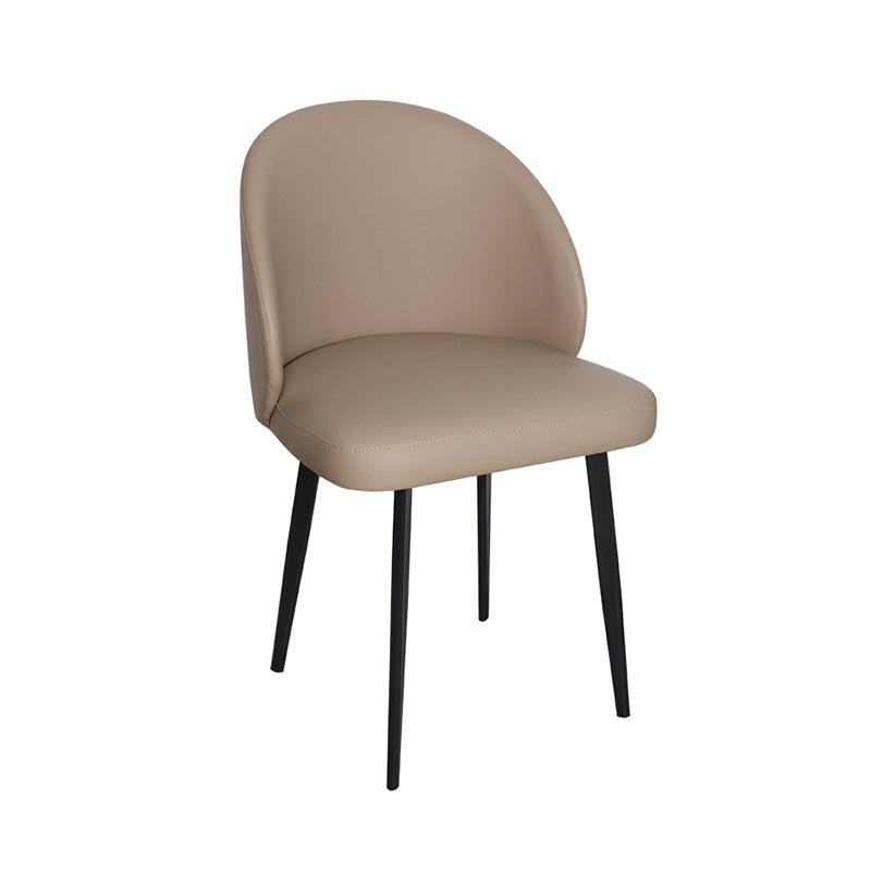 Contemporary Style Dining Chair Armless Kitchen Side Chair with Metal Legs Khaki 1 Piece Clearhalo ' kitchen&dining_furn' 'Dining Chairs' 'Dining Tables & Seating' 'dining_chair' 'furn' 'furn_dining_chair' 'Furniture' 'furniture_dining_chair' 'Kitchen & Dining Furniture' 'kitchen' 4271796
