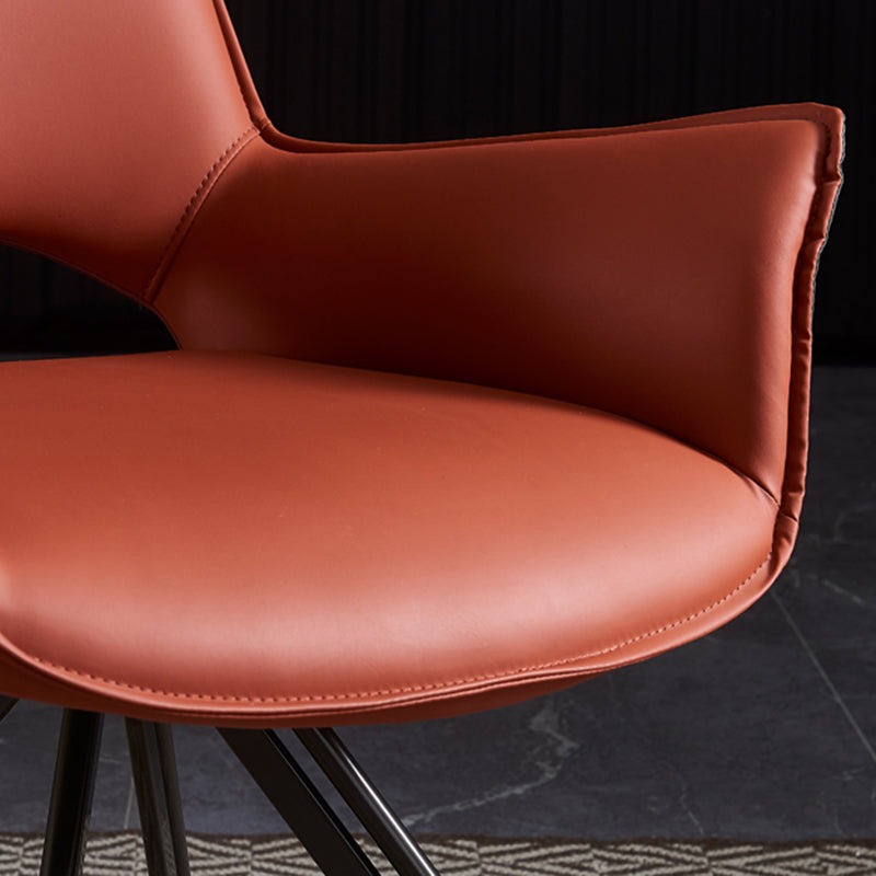Modern Metal Dining Room Chair Swivel Side Arm Chair for Restaurant Use Clearhalo ' kitchen&dining_furn' 'Dining Chairs' 'Dining Tables & Seating' 'dining_chair' 'furn' 'furn_dining_chair' 'Furniture' 'furniture_dining_chair' 'Kitchen & Dining Furniture' 'kitchen' 4271834