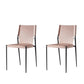 Designer Style Leather Coffee Shop Side Chair Solid Back Dining Chair Pink 2 Piece Set Clearhalo ' kitchen&dining_furn' 'Dining Chairs' 'Dining Tables & Seating' 'dining_chair' 'furn' 'furn_dining_chair' 'Furniture' 'furniture_dining_chair' 'Kitchen & Dining Furniture' 'kitchen' 4271842