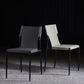 Designer Style Leather Coffee Shop Side Chair Solid Back Dining Chair Clearhalo ' kitchen&dining_furn' 'Dining Chairs' 'Dining Tables & Seating' 'dining_chair' 'furn' 'furn_dining_chair' 'Furniture' 'furniture_dining_chair' 'Kitchen & Dining Furniture' 'kitchen' 4271845