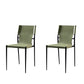 Designer Style Leather Coffee Shop Side Chair Solid Back Dining Chair Green 2 Piece Set Clearhalo ' kitchen&dining_furn' 'Dining Chairs' 'Dining Tables & Seating' 'dining_chair' 'furn' 'furn_dining_chair' 'Furniture' 'furniture_dining_chair' 'Kitchen & Dining Furniture' 'kitchen' 4271846