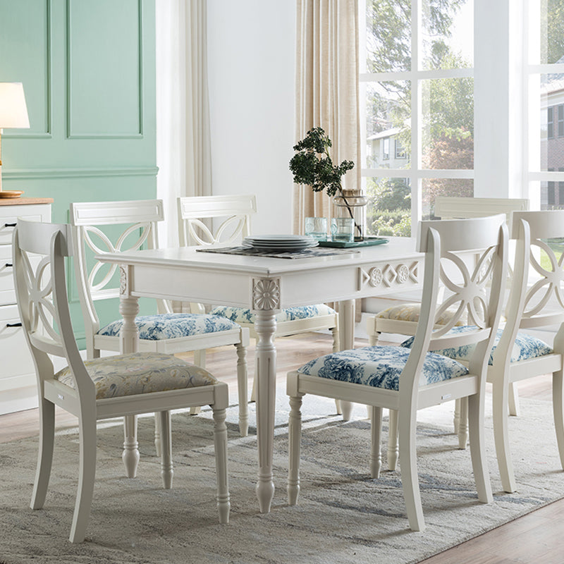 Traditional Upholstered Home Side Chair White Queen Anne Dining Chairs Clearhalo ' kitchen&dining_furn' 'Dining Chairs' 'Dining Tables & Seating' 'dining_chair' 'furn' 'furn_dining_chair' 'Furniture' 'furniture_dining_chair' 'Kitchen & Dining Furniture' 'kitchen' 4271861