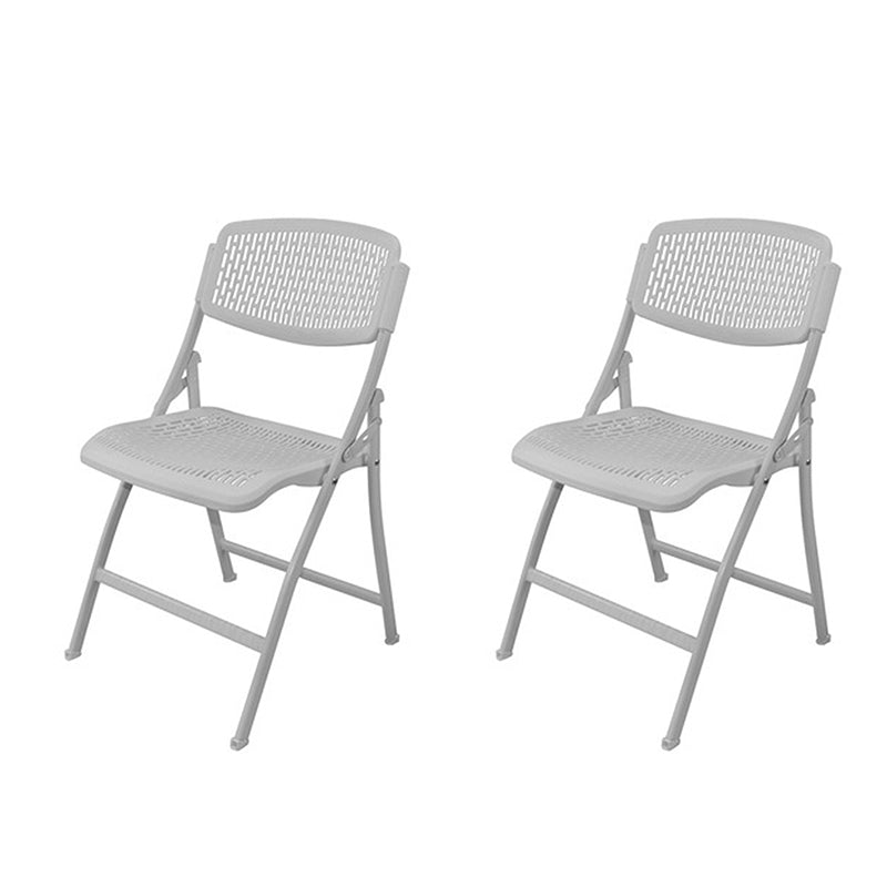 Contemporary Style Dining Chairs Armless Side Open Back Chair with Metal Legs for Kitchen Grey 2 Piece Set Clearhalo ' kitchen&dining_furn' 'Dining Chairs' 'Dining Tables & Seating' 'dining_chair' 'furn' 'furn_dining_chair' 'Furniture' 'furniture_dining_chair' 'Kitchen & Dining Furniture' 'kitchen' 4271894