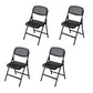 Contemporary Style Dining Chairs Armless Side Open Back Chair with Metal Legs for Kitchen Black 4 Piece Set Clearhalo ' kitchen&dining_furn' 'Dining Chairs' 'Dining Tables & Seating' 'dining_chair' 'furn' 'furn_dining_chair' 'Furniture' 'furniture_dining_chair' 'Kitchen & Dining Furniture' 'kitchen' 4271900