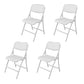 Contemporary Style Dining Chairs Armless Side Open Back Chair with Metal Legs for Kitchen White 4 Piece Set Clearhalo ' kitchen&dining_furn' 'Dining Chairs' 'Dining Tables & Seating' 'dining_chair' 'furn' 'furn_dining_chair' 'Furniture' 'furniture_dining_chair' 'Kitchen & Dining Furniture' 'kitchen' 4271902