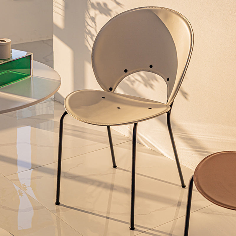 Modern Style Dining Chairs Armless Side Open Back Chairs with Metal Legs for Kitchen Clearhalo ' kitchen&dining_furn' 'Dining Chairs' 'Dining Tables & Seating' 'dining_chair' 'furn' 'furn_dining_chair' 'Furniture' 'furniture_dining_chair' 'Kitchen & Dining Furniture' 'kitchen' 4271921