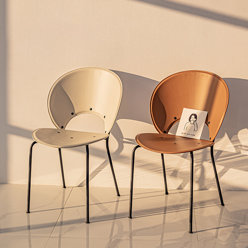 Modern Style Dining Chairs Armless Side Open Back Chairs with Metal Legs for Kitchen Clearhalo ' kitchen&dining_furn' 'Dining Chairs' 'Dining Tables & Seating' 'dining_chair' 'furn' 'furn_dining_chair' 'Furniture' 'furniture_dining_chair' 'Kitchen & Dining Furniture' 'kitchen' 4271927