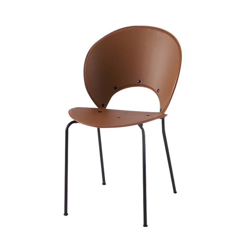 Modern Style Dining Chairs Armless Side Open Back Chairs with Metal Legs for Kitchen Clearhalo ' kitchen&dining_furn' 'Dining Chairs' 'Dining Tables & Seating' 'dining_chair' 'furn' 'furn_dining_chair' 'Furniture' 'furniture_dining_chair' 'Kitchen & Dining Furniture' 'kitchen' 4271928