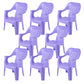 Plastic Modern Dining Arm Chairs Indoor Stackable Home Dining Armchair Purple 8 Piece Set Clearhalo ' kitchen&dining_furn' 'Dining Chairs' 'Dining Tables & Seating' 'dining_chair' 'furn' 'furn_dining_chair' 'Furniture' 'furniture_dining_chair' 'Kitchen & Dining Furniture' 'kitchen' 4271965