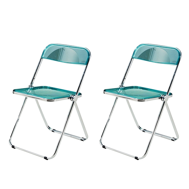 Contemporary Style Dining Chairs Armless Side Open Back Chairs with Metal Legs for Kitchen Light Green 2 Piece Set Clearhalo ' kitchen&dining_furn' 'Dining Chairs' 'Dining Tables & Seating' 'dining_chair' 'furn' 'furn_dining_chair' 'Furniture' 'furniture_dining_chair' 'Kitchen & Dining Furniture' 'kitchen' 4271970