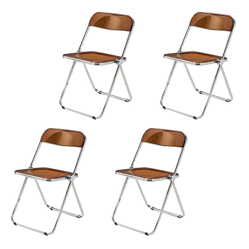 Contemporary Style Dining Chairs Armless Side Open Back Chairs with Metal Legs for Kitchen Tan 4 Piece Set Clearhalo ' kitchen&dining_furn' 'Dining Chairs' 'Dining Tables & Seating' 'dining_chair' 'furn' 'furn_dining_chair' 'Furniture' 'furniture_dining_chair' 'Kitchen & Dining Furniture' 'kitchen' 4271997