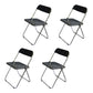 Contemporary Style Dining Chairs Armless Side Open Back Chairs with Metal Legs for Kitchen Black 4 Piece Set Clearhalo ' kitchen&dining_furn' 'Dining Chairs' 'Dining Tables & Seating' 'dining_chair' 'furn' 'furn_dining_chair' 'Furniture' 'furniture_dining_chair' 'Kitchen & Dining Furniture' 'kitchen' 4271999