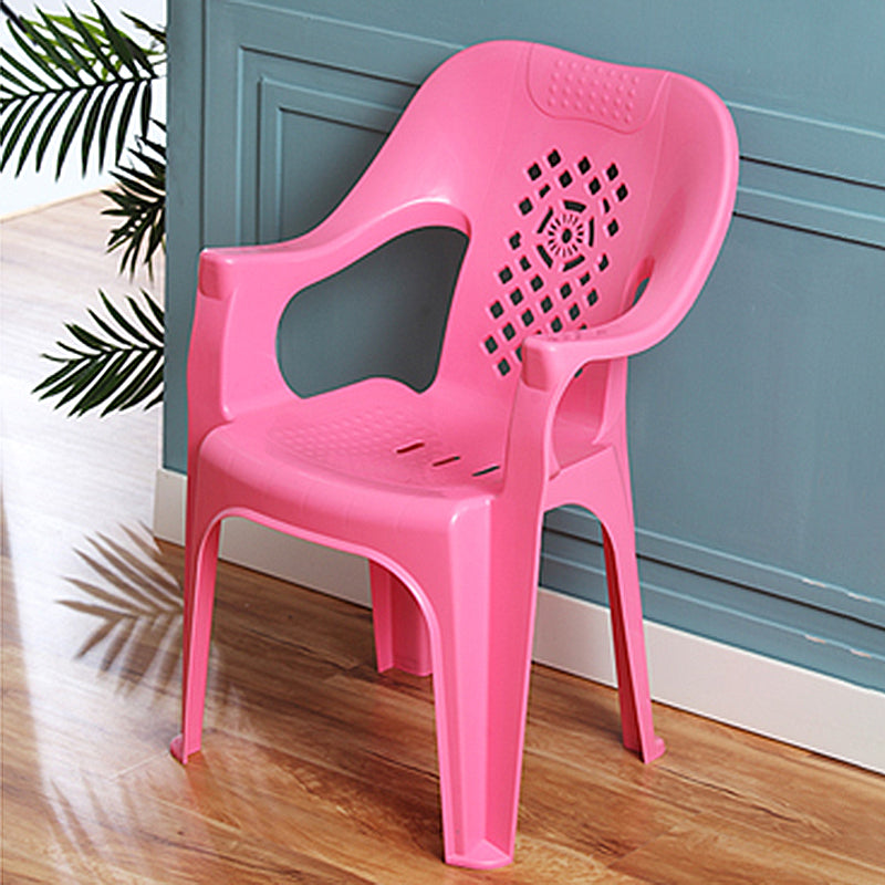 Modern Plastic Dining Arm Chairs Indoor Stackable Home Dining Armchair Clearhalo ' kitchen&dining_furn' 'Dining Chairs' 'Dining Tables & Seating' 'dining_chair' 'furn' 'furn_dining_chair' 'Furniture' 'furniture_dining_chair' 'Kitchen & Dining Furniture' 'kitchen' 4272001