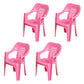 Modern Plastic Dining Arm Chairs Indoor Stackable Home Dining Armchair Pink 4 Piece Set Clearhalo ' kitchen&dining_furn' 'Dining Chairs' 'Dining Tables & Seating' 'dining_chair' 'furn' 'furn_dining_chair' 'Furniture' 'furniture_dining_chair' 'Kitchen & Dining Furniture' 'kitchen' 4272005