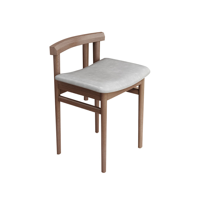 Traditional Wood Dining Armless Chair Faux Leather Dining Chairs for Home Use Walnut 1 Piece Clearhalo ' kitchen&dining_furn' 'Dining Chairs' 'Dining Tables & Seating' 'dining_chair' 'Furniture' 'furniture_dining_chair' 'Kitchen & Dining Furniture' 'kitchen' 4272020