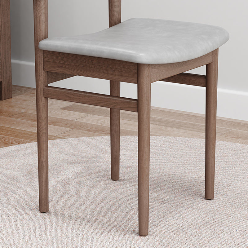 Traditional Wood Dining Armless Chair Faux Leather Dining Chairs for Home Use Clearhalo ' kitchen&dining_furn' 'Dining Chairs' 'Dining Tables & Seating' 'dining_chair' 'Furniture' 'furniture_dining_chair' 'Kitchen & Dining Furniture' 'kitchen' 4272029