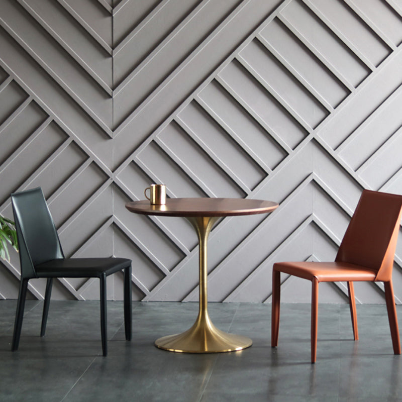 Modern Metal Dining Armless Chair Leather Dining Side Chair for Restaurant Use Clearhalo ' kitchen&dining_furn' 'Dining Chairs' 'Dining Tables & Seating' 'dining_chair' 'furn' 'furn_dining_chair' 'Furniture' 'furniture_dining_chair' 'Kitchen & Dining Furniture' 'kitchen' 4272049