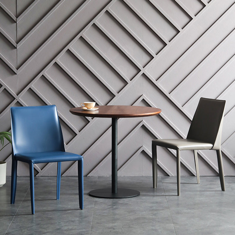 Modern Metal Dining Armless Chair Leather Dining Side Chair for Restaurant Use Clearhalo ' kitchen&dining_furn' 'Dining Chairs' 'Dining Tables & Seating' 'dining_chair' 'furn' 'furn_dining_chair' 'Furniture' 'furniture_dining_chair' 'Kitchen & Dining Furniture' 'kitchen' 4272051