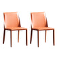 Modern Metal Dining Armless Chair Leather Dining Side Chair for Restaurant Use Orange 2 Piece Set Clearhalo ' kitchen&dining_furn' 'Dining Chairs' 'Dining Tables & Seating' 'dining_chair' 'furn' 'furn_dining_chair' 'Furniture' 'furniture_dining_chair' 'Kitchen & Dining Furniture' 'kitchen' 4272053