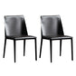 Modern Metal Dining Armless Chair Leather Dining Side Chair for Restaurant Use Black 2 Piece Set Clearhalo ' kitchen&dining_furn' 'Dining Chairs' 'Dining Tables & Seating' 'dining_chair' 'furn' 'furn_dining_chair' 'Furniture' 'furniture_dining_chair' 'Kitchen & Dining Furniture' 'kitchen' 4272056
