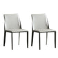 Modern Metal Dining Armless Chair Leather Dining Side Chair for Restaurant Use Gray-Khaki 2 Piece Set Clearhalo ' kitchen&dining_furn' 'Dining Chairs' 'Dining Tables & Seating' 'dining_chair' 'furn' 'furn_dining_chair' 'Furniture' 'furniture_dining_chair' 'Kitchen & Dining Furniture' 'kitchen' 4272058