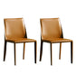 Modern Metal Dining Armless Chair Leather Dining Side Chair for Restaurant Use Yellow 2 Piece Set Clearhalo ' kitchen&dining_furn' 'Dining Chairs' 'Dining Tables & Seating' 'dining_chair' 'furn' 'furn_dining_chair' 'Furniture' 'furniture_dining_chair' 'Kitchen & Dining Furniture' 'kitchen' 4272059