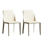 Modern Metal Dining Armless Chair Leather Dining Side Chair for Restaurant Use Champagne 2 Piece Set Clearhalo ' kitchen&dining_furn' 'Dining Chairs' 'Dining Tables & Seating' 'dining_chair' 'furn' 'furn_dining_chair' 'Furniture' 'furniture_dining_chair' 'Kitchen & Dining Furniture' 'kitchen' 4272060