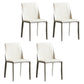 Modern Metal Dining Armless Chair Leather Dining Side Chair for Restaurant Use Off-White 4 Piece Set Clearhalo ' kitchen&dining_furn' 'Dining Chairs' 'Dining Tables & Seating' 'dining_chair' 'furn' 'furn_dining_chair' 'Furniture' 'furniture_dining_chair' 'Kitchen & Dining Furniture' 'kitchen' 4272063