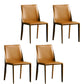 Modern Metal Dining Armless Chair Leather Dining Side Chair for Restaurant Use Yellow 4 Piece Set Clearhalo ' kitchen&dining_furn' 'Dining Chairs' 'Dining Tables & Seating' 'dining_chair' 'furn' 'furn_dining_chair' 'Furniture' 'furniture_dining_chair' 'Kitchen & Dining Furniture' 'kitchen' 4272068