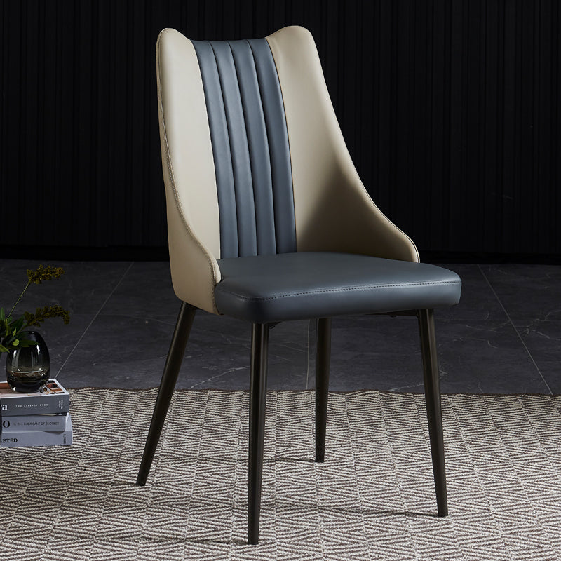 Industrial Metal Dining Room Chair PU Leather Dining Chairs for Restaurant Use Clearhalo ' kitchen&dining_furn' 'Dining Chairs' 'Dining Tables & Seating' 'dining_chair' 'furn' 'furn_dining_chair' 'Furniture' 'furniture_dining_chair' 'Kitchen & Dining Furniture' 'kitchen' 4272073