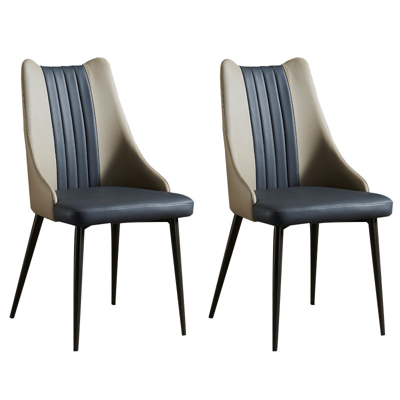 Industrial Metal Dining Room Chair PU Leather Dining Chairs for Restaurant Use Blue 2 Piece Set Clearhalo ' kitchen&dining_furn' 'Dining Chairs' 'Dining Tables & Seating' 'dining_chair' 'furn' 'furn_dining_chair' 'Furniture' 'furniture_dining_chair' 'Kitchen & Dining Furniture' 'kitchen' 4272076