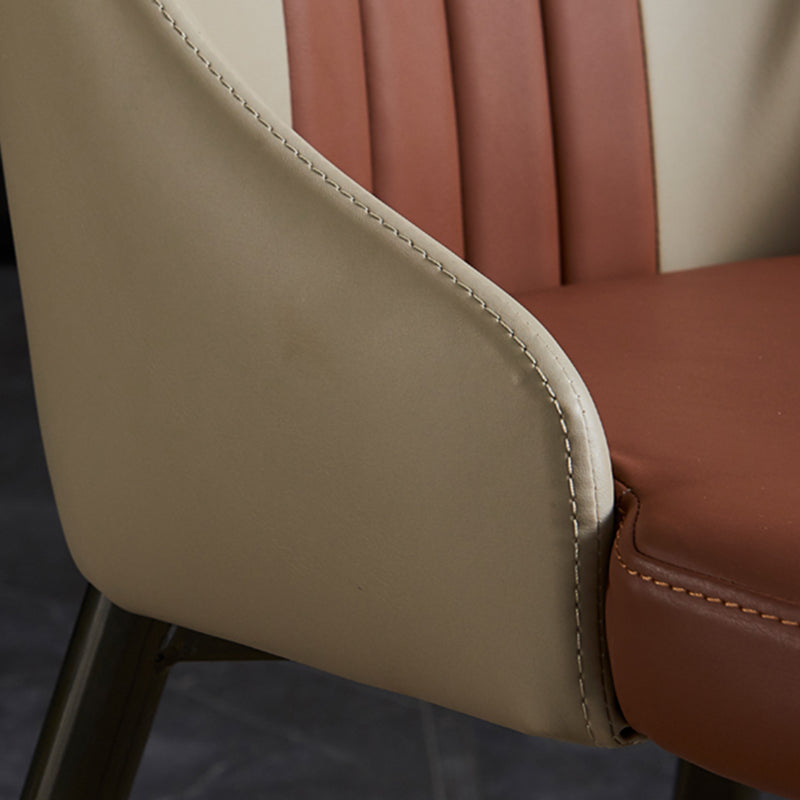 Industrial Metal Dining Room Chair PU Leather Dining Chairs for Restaurant Use Clearhalo ' kitchen&dining_furn' 'Dining Chairs' 'Dining Tables & Seating' 'dining_chair' 'furn' 'furn_dining_chair' 'Furniture' 'furniture_dining_chair' 'Kitchen & Dining Furniture' 'kitchen' 4272082