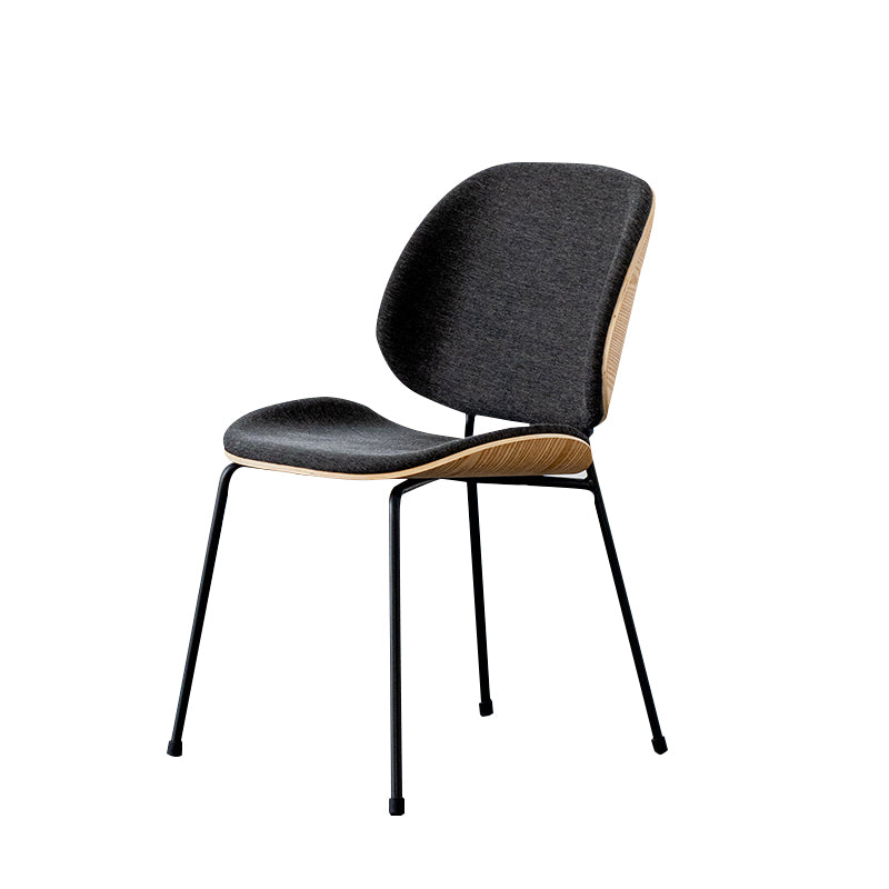 Minimalist Style Linen Fabric Dining Chair Open Back Dining Side Chair for Kitchen Wood 1 Piece Clearhalo ' kitchen&dining_furn' 'Dining Chairs' 'Dining Tables & Seating' 'dining_chair' 'furn' 'furn_dining_chair' 'Furniture' 'furniture_dining_chair' 'Kitchen & Dining Furniture' 'kitchen' 4272089