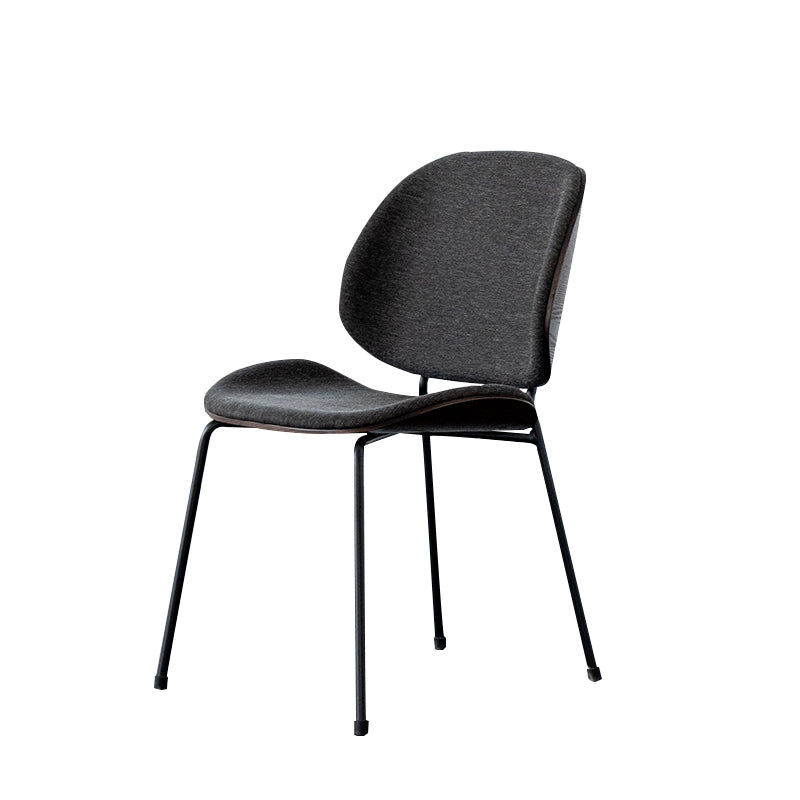 Minimalist Style Linen Fabric Dining Chair Open Back Dining Side Chair for Kitchen Walnut 1 Piece Clearhalo ' kitchen&dining_furn' 'Dining Chairs' 'Dining Tables & Seating' 'dining_chair' 'furn' 'furn_dining_chair' 'Furniture' 'furniture_dining_chair' 'Kitchen & Dining Furniture' 'kitchen' 4272090