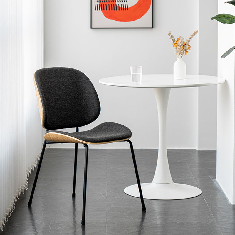 Minimalist Style Linen Fabric Dining Chair Open Back Dining Side Chair for Kitchen Clearhalo ' kitchen&dining_furn' 'Dining Chairs' 'Dining Tables & Seating' 'dining_chair' 'furn' 'furn_dining_chair' 'Furniture' 'furniture_dining_chair' 'Kitchen & Dining Furniture' 'kitchen' 4272091