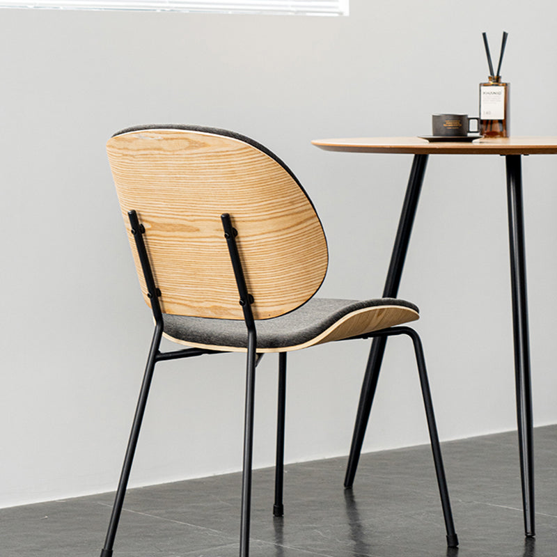 Minimalist Style Linen Fabric Dining Chair Open Back Dining Side Chair for Kitchen Clearhalo ' kitchen&dining_furn' 'Dining Chairs' 'Dining Tables & Seating' 'dining_chair' 'furn' 'furn_dining_chair' 'Furniture' 'furniture_dining_chair' 'Kitchen & Dining Furniture' 'kitchen' 4272093