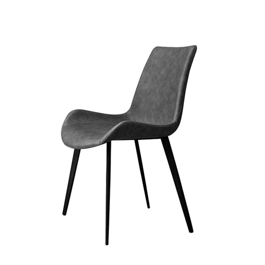 Minimalist Style Leather Dining Chairs Solid Back Arm Chair for Home Use Clearhalo ' kitchen&dining_furn' 'Dining Chairs' 'Dining Tables & Seating' 'dining_chair' 'furn' 'furn_dining_chair' 'Furniture' 'furniture_dining_chair' 'Kitchen & Dining Furniture' 'kitchen' 4272111