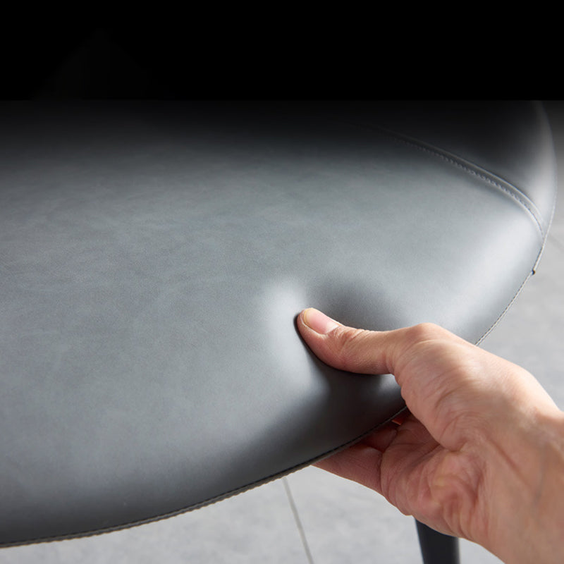 Minimalist Style Leather Dining Chairs Solid Back Arm Chair for Home Use Clearhalo ' kitchen&dining_furn' 'Dining Chairs' 'Dining Tables & Seating' 'dining_chair' 'furn' 'furn_dining_chair' 'Furniture' 'furniture_dining_chair' 'Kitchen & Dining Furniture' 'kitchen' 4272115