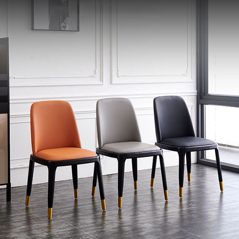 Modern Style Wood Side Dining Chairs Solid Leather Back Chair for Kitchen Clearhalo ' kitchen&dining_furn' 'Dining Chairs' 'Dining Tables & Seating' 'dining_chair' 'Furniture' 'furniture_dining_chair' 'Kitchen & Dining Furniture' 'kitchen' 4272127