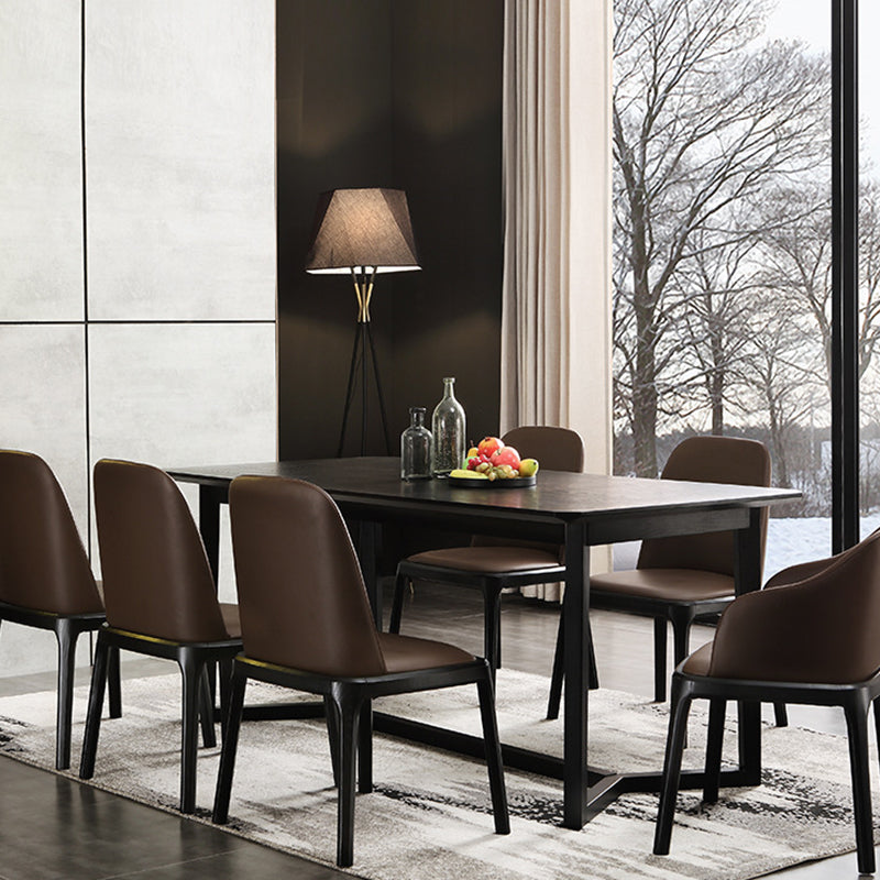 Modern Style Wood Side Dining Chairs Solid Leather Back Chair for Kitchen Clearhalo ' kitchen&dining_furn' 'Dining Chairs' 'Dining Tables & Seating' 'dining_chair' 'Furniture' 'furniture_dining_chair' 'Kitchen & Dining Furniture' 'kitchen' 4272137
