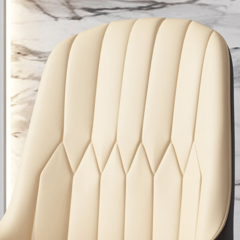 Scandinavian Style Leather Dining Chairs Armless Solid Back Chairs for Kitchen Clearhalo ' kitchen&dining_furn' 'Dining Chairs' 'Dining Tables & Seating' 'dining_chair' 'furn' 'furn_dining_chair' 'Furniture' 'furniture_dining_chair' 'Kitchen & Dining Furniture' 'kitchen' 4272150