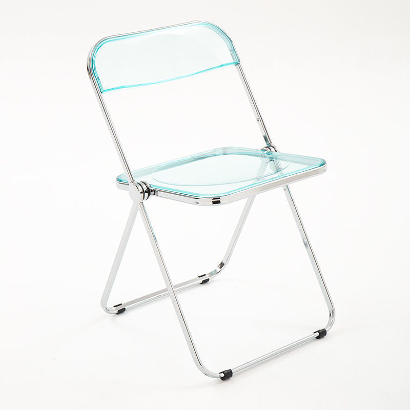 Industrial Style Plastic Dining Armless Chair Open Back Dining Side Chair Aqua 1 Piece Clearhalo ' kitchen&dining_furn' 'Dining Chairs' 'Dining Tables & Seating' 'dining_chair' 'furn' 'furn_dining_chair' 'Furniture' 'furniture_dining_chair' 'Kitchen & Dining Furniture' 'kitchen' 4272155