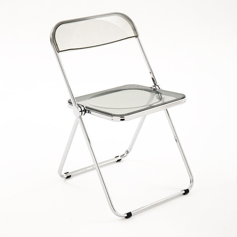 Industrial Style Plastic Dining Armless Chair Open Back Dining Side Chair Smoke Gray 1 Piece Clearhalo ' kitchen&dining_furn' 'Dining Chairs' 'Dining Tables & Seating' 'dining_chair' 'furn' 'furn_dining_chair' 'Furniture' 'furniture_dining_chair' 'Kitchen & Dining Furniture' 'kitchen' 4272156