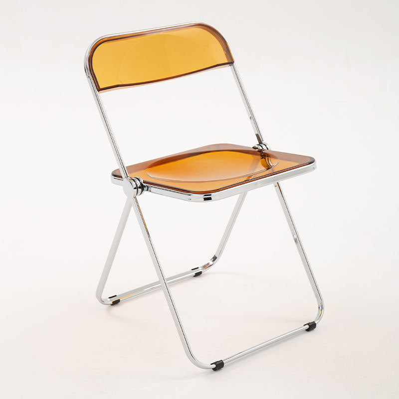 Industrial Style Plastic Dining Armless Chair Open Back Dining Side Chair Amber 1 Piece Clearhalo ' kitchen&dining_furn' 'Dining Chairs' 'Dining Tables & Seating' 'dining_chair' 'furn' 'furn_dining_chair' 'Furniture' 'furniture_dining_chair' 'Kitchen & Dining Furniture' 'kitchen' 4272162