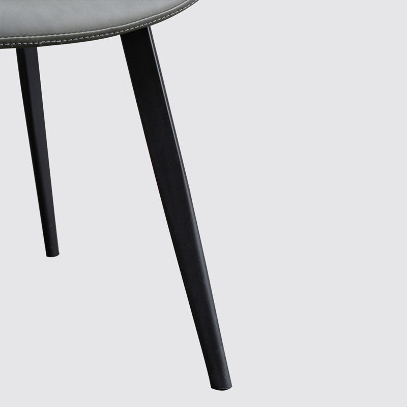 Contemporary Style Leather Dining Chairs Solid Back Arm Chair for Kitchen Clearhalo ' kitchen&dining_furn' 'Dining Chairs' 'Dining Tables & Seating' 'dining_chair' 'furn' 'furn_dining_chair' 'Furniture' 'furniture_dining_chair' 'Kitchen & Dining Furniture' 'kitchen' 4272187