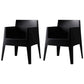 Scandinavian Style Arm Plastic Side Chairs Solid Back Dining Chair for Home Black 2 Piece Set Clearhalo ' kitchen&dining_furn' 'Dining Chairs' 'Dining Tables & Seating' 'dining_chair' 'furn' 'furn_dining_chair' 'Furniture' 'furniture_dining_chair' 'Kitchen & Dining Furniture' 'kitchen' 4272193