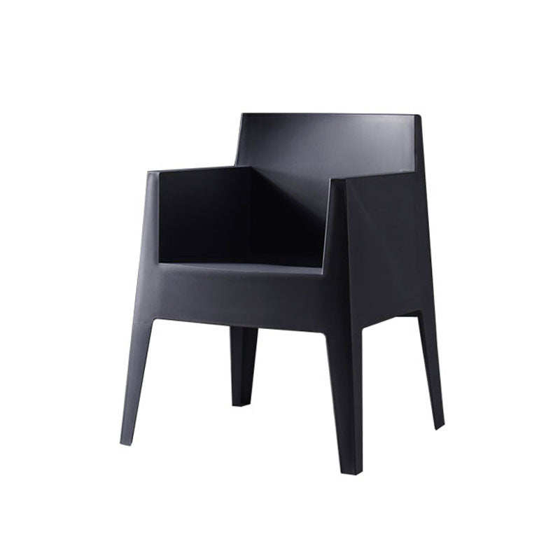 Scandinavian Style Arm Plastic Side Chairs Solid Back Dining Chair for Home Clearhalo ' kitchen&dining_furn' 'Dining Chairs' 'Dining Tables & Seating' 'dining_chair' 'furn' 'furn_dining_chair' 'Furniture' 'furniture_dining_chair' 'Kitchen & Dining Furniture' 'kitchen' 4272199