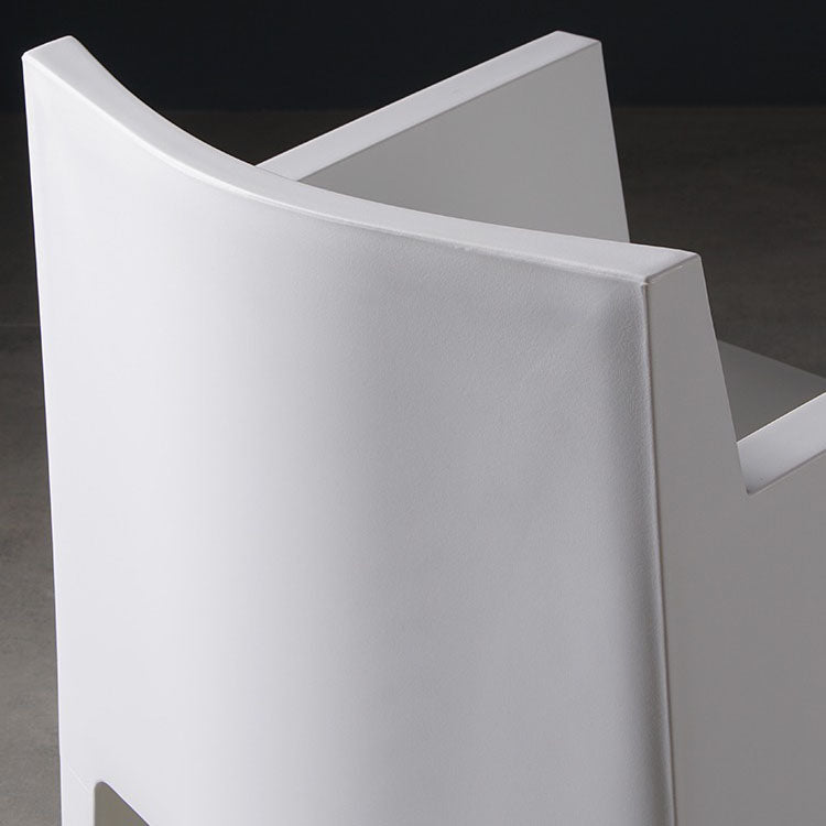 Scandinavian Style Arm Plastic Side Chairs Solid Back Dining Chair for Home Clearhalo ' kitchen&dining_furn' 'Dining Chairs' 'Dining Tables & Seating' 'dining_chair' 'furn' 'furn_dining_chair' 'Furniture' 'furniture_dining_chair' 'Kitchen & Dining Furniture' 'kitchen' 4272201